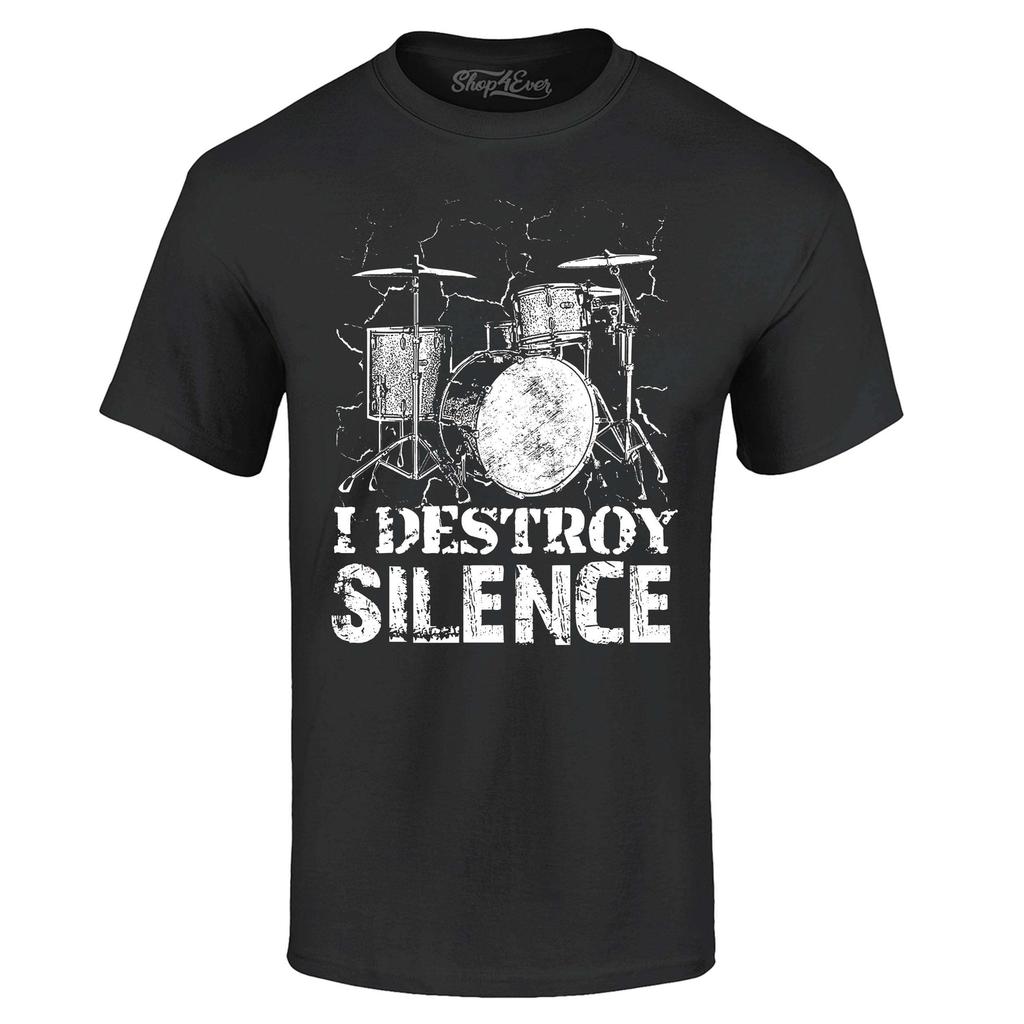 I Destroy Silence Drummer Tshirt Drums Music Musician Shirt