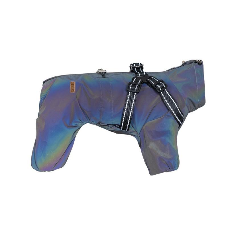 Waterproof Dog Raincoat With Integrated Leash Handle Small Medium Large Breeds Outdoor Use