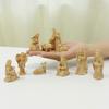 Nativity Scene Set for Christmas Indoor Decor 10 Piece Resin Nativity Figurine with Manger Angel Christian Holy Family Figures Tabletop Decoration