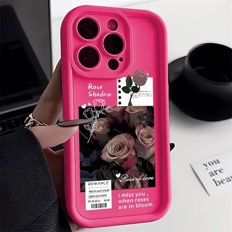 Чехол для телефона Ins Flower для iPhone 11, чехол для iPhone 13, 14, 15 Pro, 12 Pro Max, 7, 8, 14, 15 Plus, XR XSMAX X XS SE, противоударный чехол, чехол
