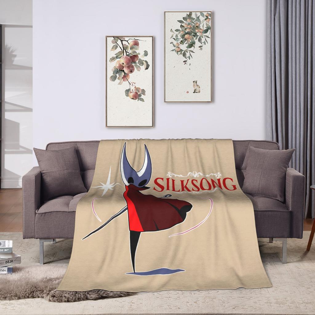 Hollow Knight Silksong Blanket Super Warm Funny Plush Bedding Throws For Girls Boys Living Room Flannel Bedspread Bed Cover
