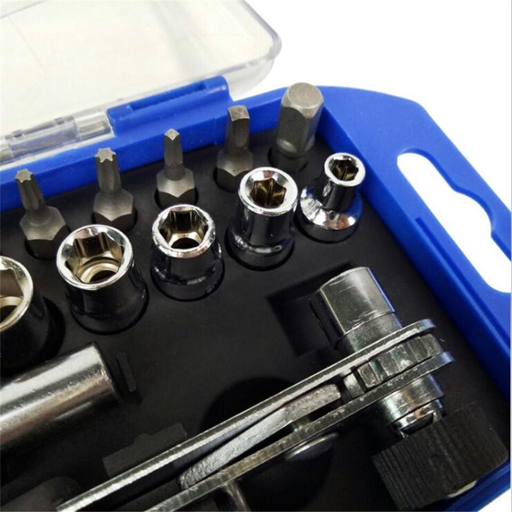 Набор ключей с трещоткой, 23 шт., ручной инструмент