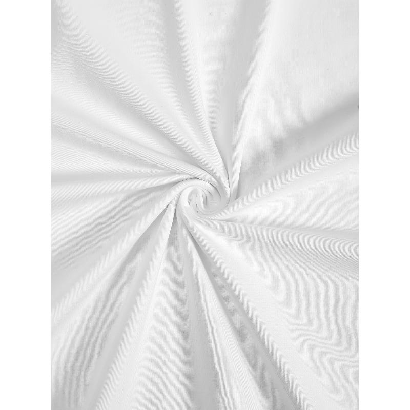 Европейский размер «Белая женская полиэстеровая футболка»: Арт-узор «Группа жирафов»