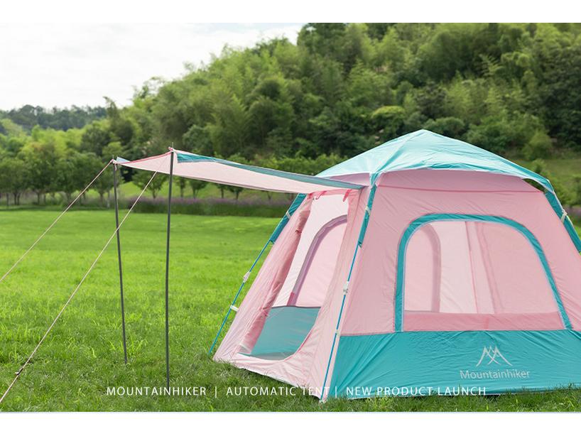 Палатка с яблоками-дичками: Автоматическая палатка для кемпинга на открытом воздухе, водонепроницаемая, ветрозащитная, защищающая от солнца, с механизмом быстрого раскрытия
