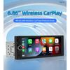 1din 6.86" HD Car Radio Multimedia Carplay Touch Screen Mirror Link Stereo Bluetooth USB FM Camera MP5 Player