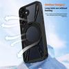 For Samsung Galaxy S25+ Case Magnetic Kickstand Hollow Heat Dissipation Silicone+PC+Metal Bumper Phone Cover