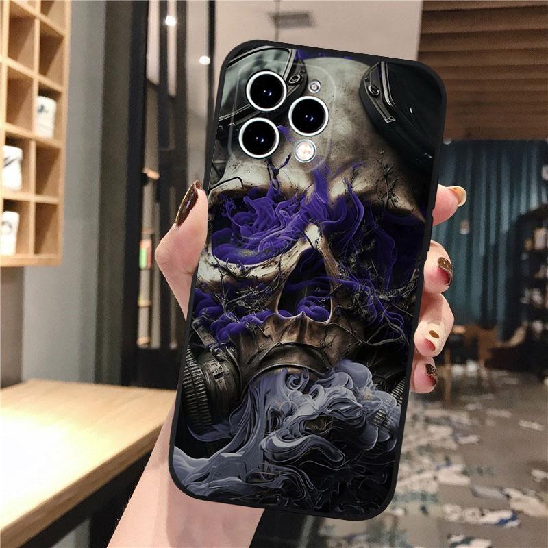 Чехол для телефона с изображением черепа для iPhone 15 14 Pro Max 13 12 11 Pro Max XSMax XR 12 13 mini 14 Plus Shell