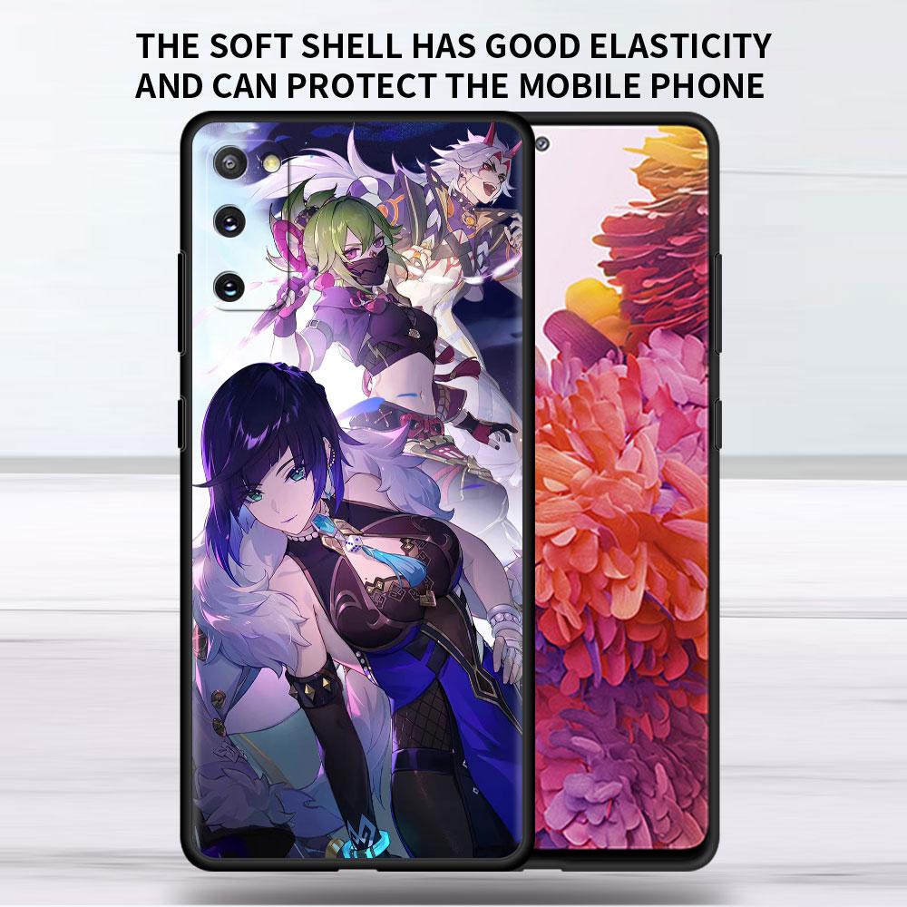 Мягкий чехол для Samsung Galaxy Note 20 Ultra 10 Plus Lite A50 A70 A20 A40 A20e 9 8 A60 A10e Funda Phone Cover Genshin Impact Shell