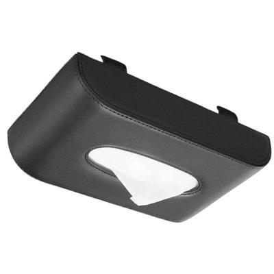 RYUBOF Автомобильный держатель для салфеток, Подвесной, Премиальная PU-кожа, Черный,