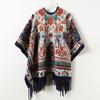 Романтическая этническая мелодия Осень и зима Мужские и женские двусторонние шали из имитации кашемира Высококачественный теплый шарф-накидка с бахромой