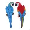 1 Pair Large Parrot Bird Ornament Resin Animal Model Statues DIY Lawn Sculpture Tree Decor 31cm &