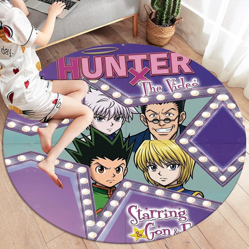 Hunter X Hunter Round Area Rug Carpet Rug For Living Room Bedroom Sofa Playroom Decor Nonslip Floor Mat