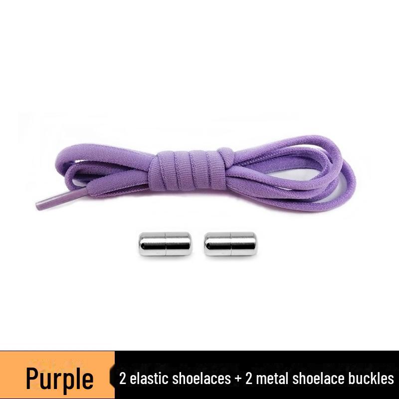 Новые ленивые шнурки с пряжкой из сплава металла для детей и взрослых - эластичные шнурки со свободным завязыванием