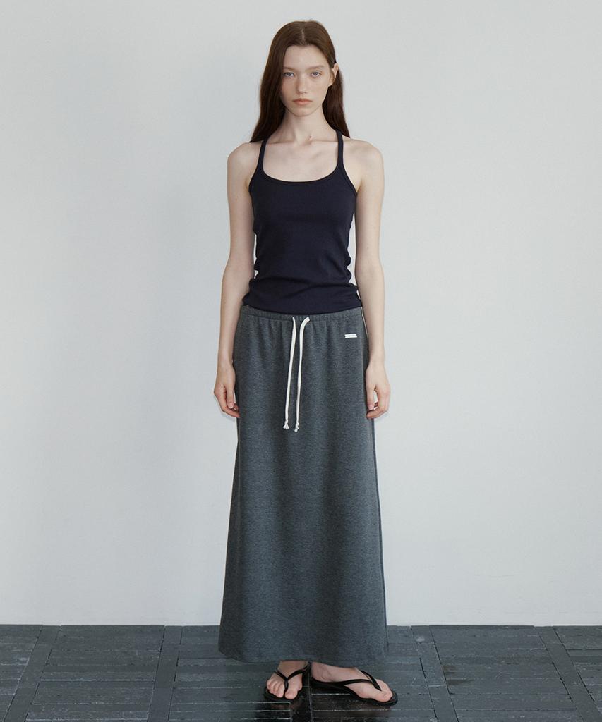 FRIVER07 String Easy Long Skirt [Frfa05Sk04]_Charcoal