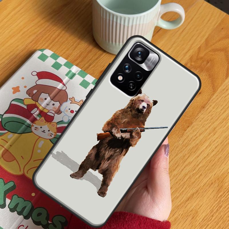 Cartoon Grizzly Bear Case For Xiaomi Redmi Note 13 Pro 14 12 11 10 15 Pro Plus Redmi 15 C 13 10C 12C 13C 14C Cover