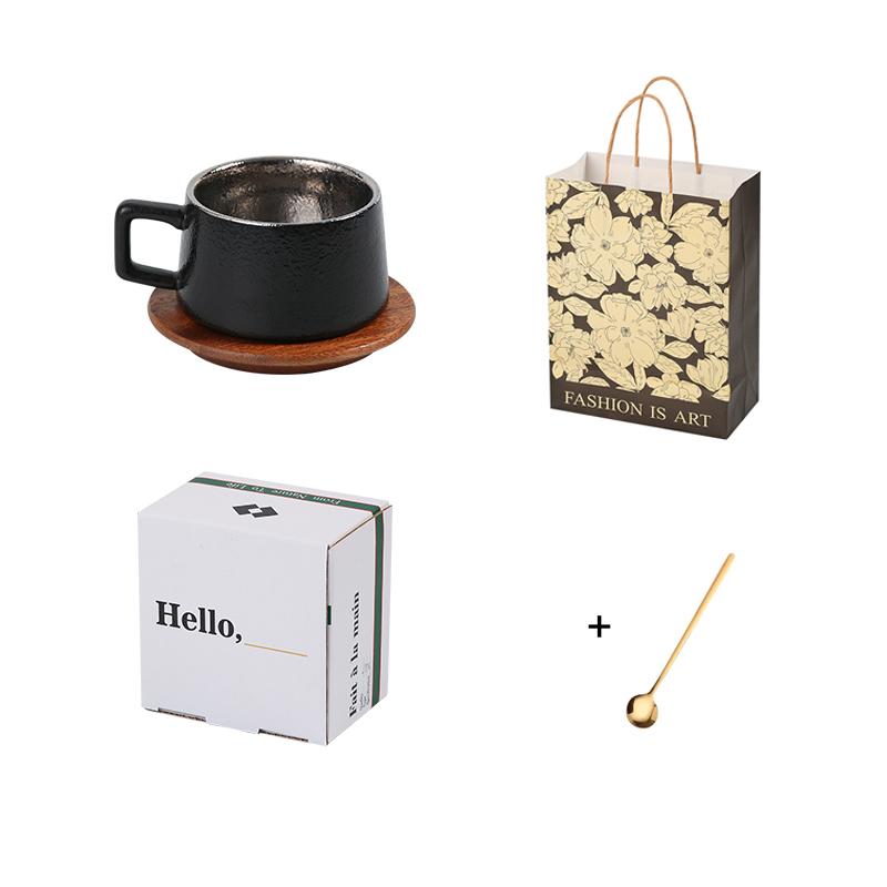 European vintage ceramic coffee cup gift box with high-grade exquisite cup and saucer set household Japanese mugs small cups
