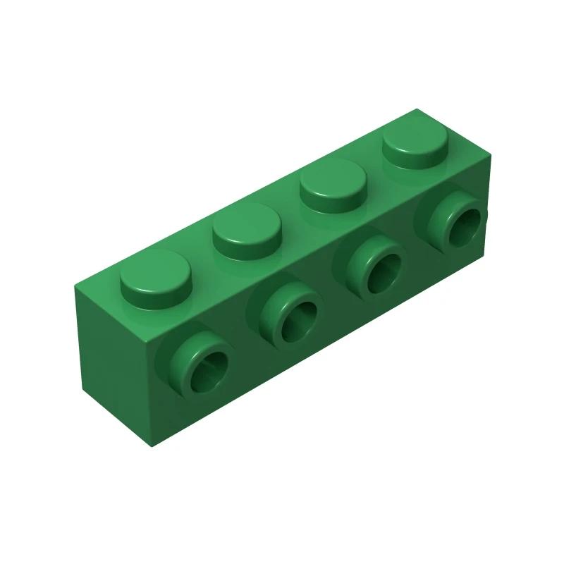 100 шт. MOC Частицы 30414 Кирпич Модифицированный 1 x 4 со штырьками сбоку Строительные блоки DIY Совместимые Сборные Высокотехнологичные Игрушки
