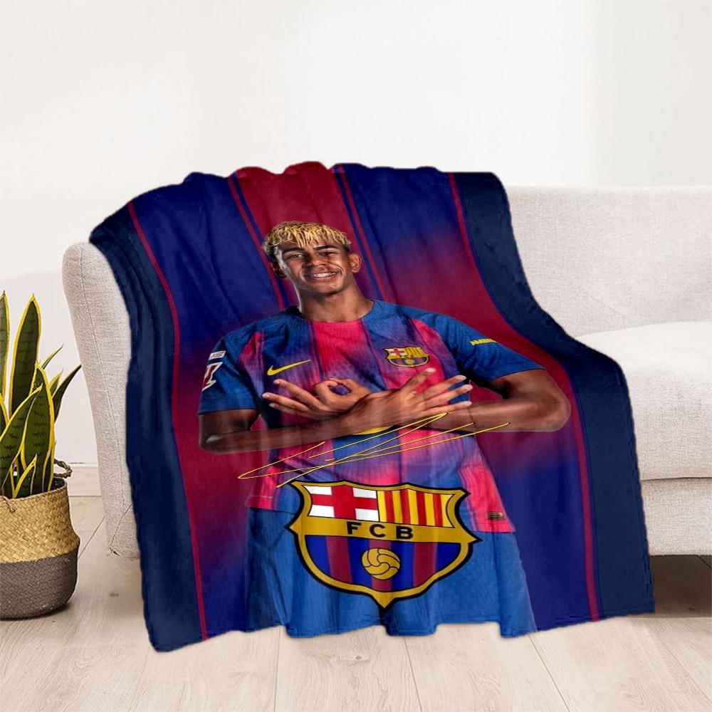 Yamal's Football Match Promotion Blanket Soft Warm Cozy Perfect for Bedding Seaside Picnics All-Season Use Stylish Decor Birthday Christmas Gif