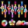 12Pcs Glowing Tops LED Light Up Fidget Spinner Bracelets for Kids Birthday Gifts Party Supplies Carnival Prizes Goodie Bags Stuffers