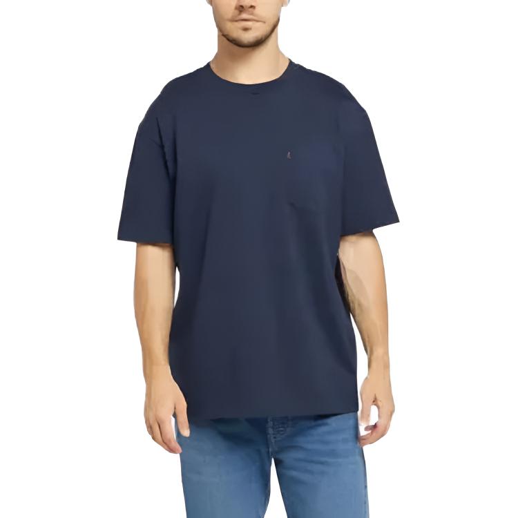 Levi's Футболки Унисекс Темно-синие Круглый вырез Средняя A8605-0006