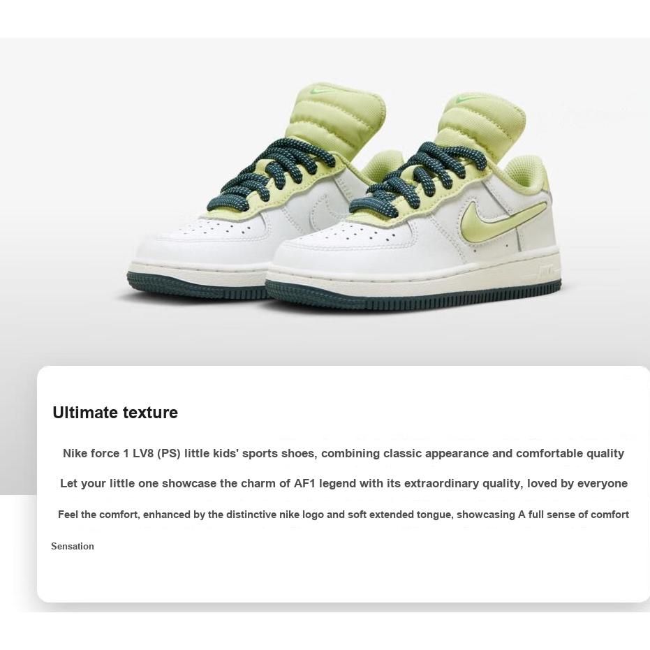 Nike Force 1 Low PS мягкие детские кроссовки с язычком белые FB9511-100