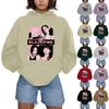Women's Fashionable Casual Hooded Long Sleeved Printed Sweatshirt
