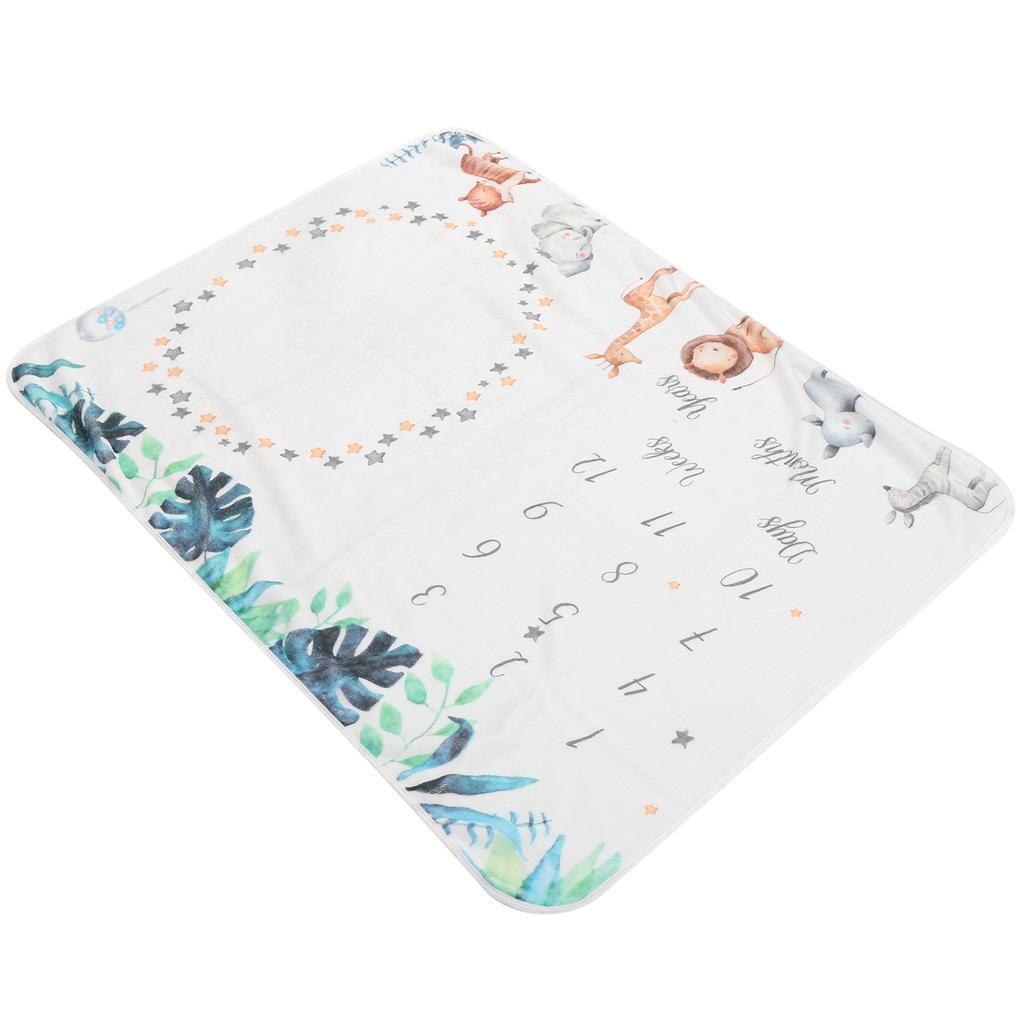 Детское ежемесячное одеяло для фотографий младенцев Фон для фотографий младенцев Одеяло Реквизит Банановый лист Животное