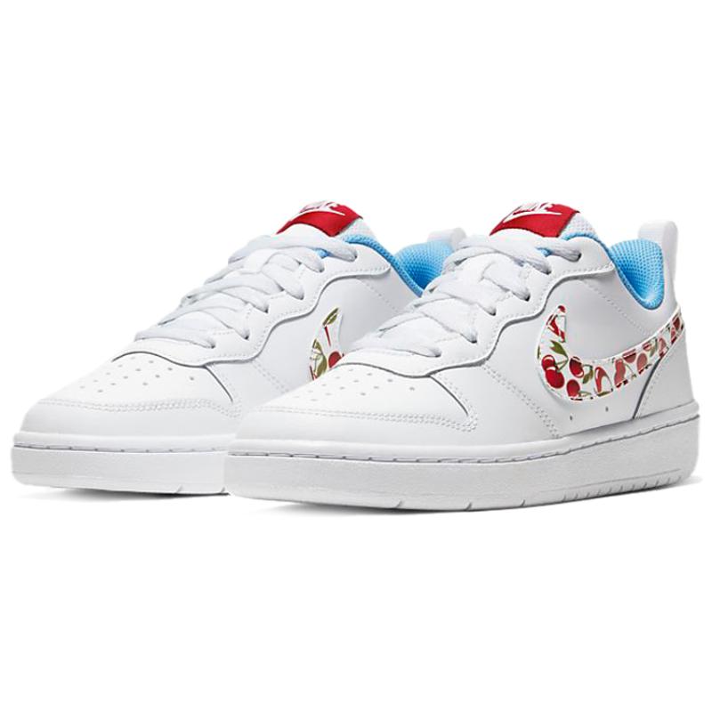 Nike Кроссовки Court Borough Low 2 White Cherry GS CJ2238-100