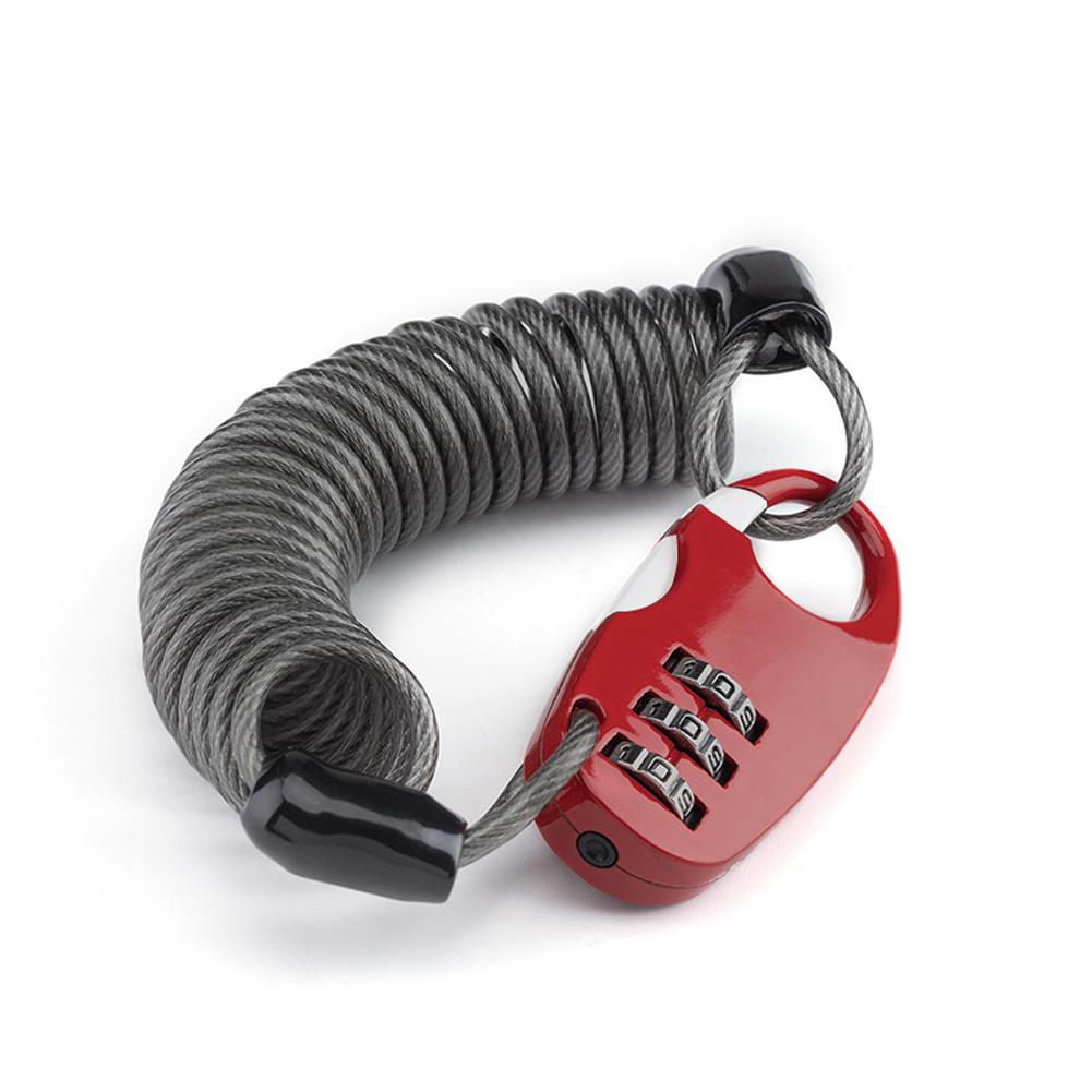 Замок для мотоциклетного шлема, мини-замок для велосипеда, велосипедный замок, сверхлегкий 3-значный замок с паролем, велосипедный противоугонный замок для мотоцикла