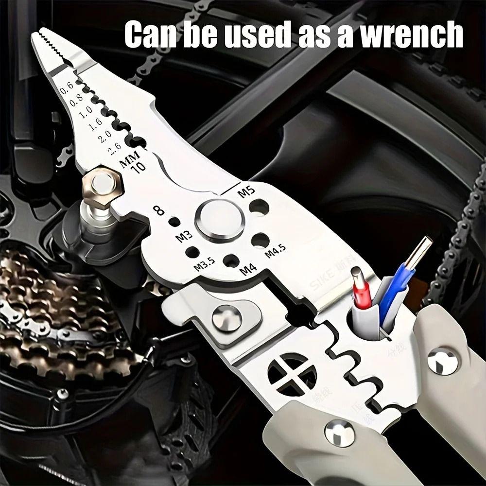 1Pcs Adjustable Wire Stripper Foldable Cable Cutting Nippers Stripping Tool  Electrician Pliers