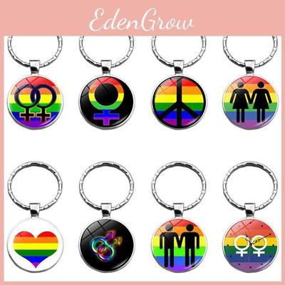Радужный ЛГБТК брелок Креативный подарок для пары Современный стиль Сплав цинка Кольцо для ключей Украшение для сумки Xswx4626-1