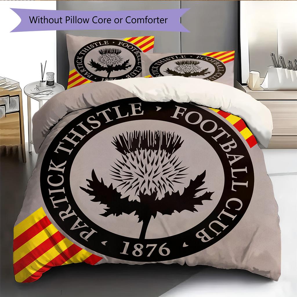 Partick Thistle F.C. Pattern Bedding Quilt Set Home Decoration Gift (1 * duvet cover + 2 * pillowcase without core)