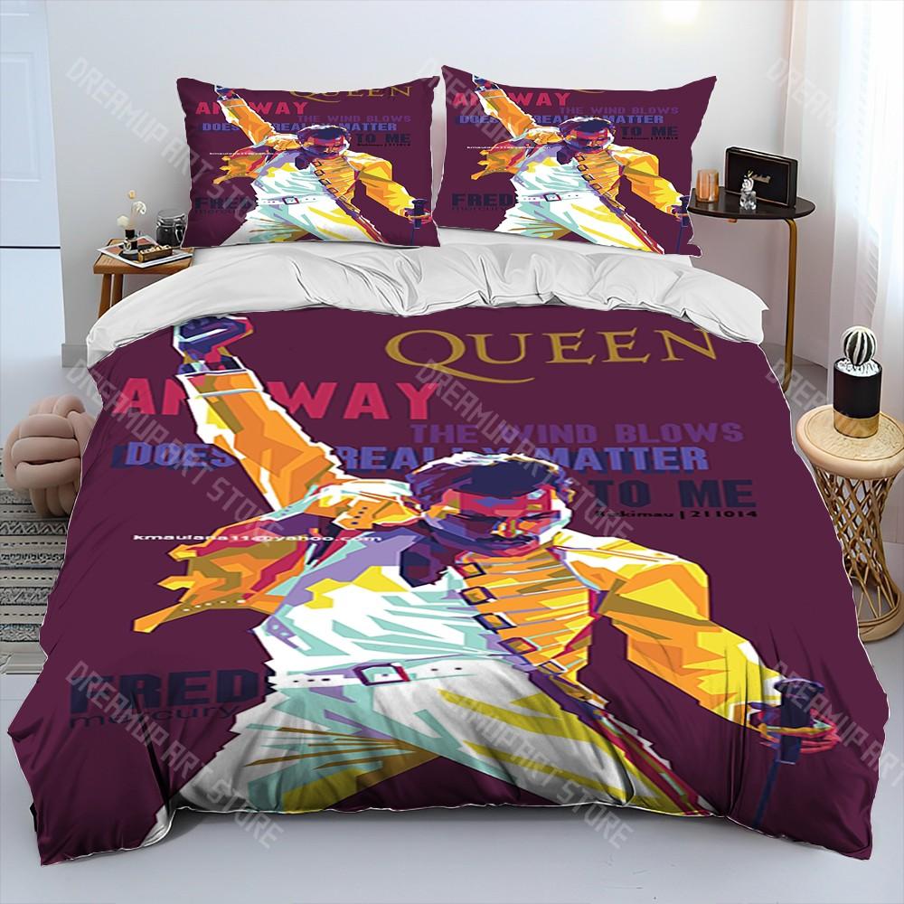 Фредди Меркьюри Queen-рок-группа Комплект постельного белья с одеялом, Пододеяльник Комплект для кровати Покрывало Наволочка, Комплект постельного белья размера Кинг/Квин