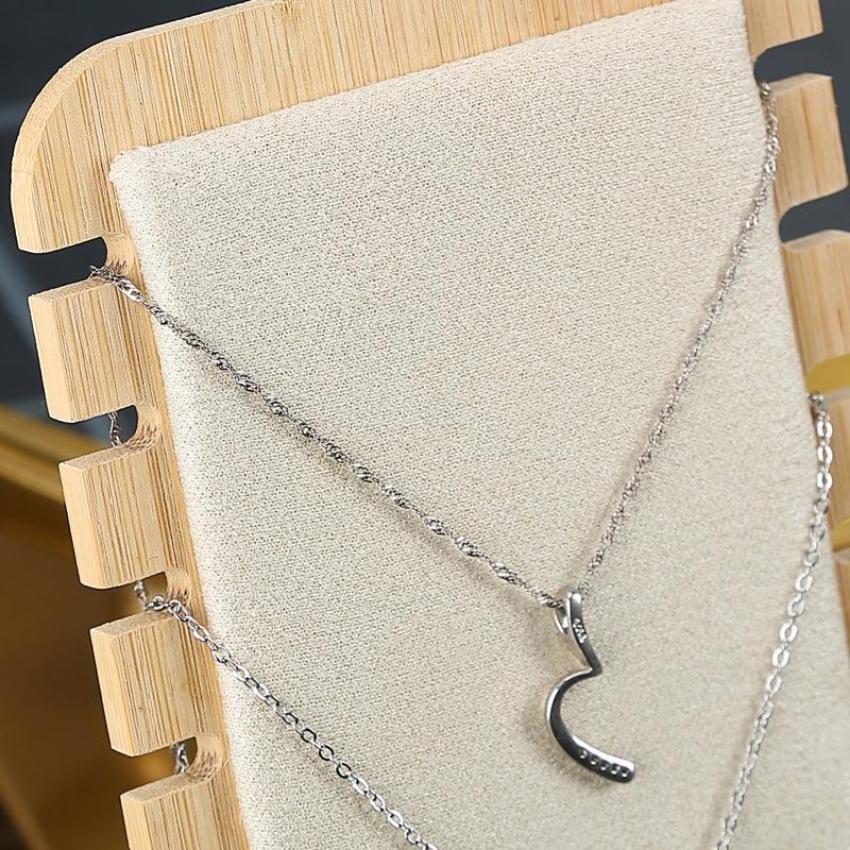 Новая мода бамбуковые ювелирные изделия ожерелье органайзер для ювелирных изделий деревянный мульти кулон полка рамка для дисплея