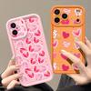 Чехол candy-цвета с сердечками для iPhone 17 Pro Max, противоударный бампер, мягкая накладка для iPhone 16 15 14 13 Pro Max 16E 17E