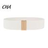 Wide Waist Cinching Band Elastic Belt, Adjustable Stretchy Belt with Metal Slimming Shapewear Square Buckle, Stylish Waistband for Dresses And