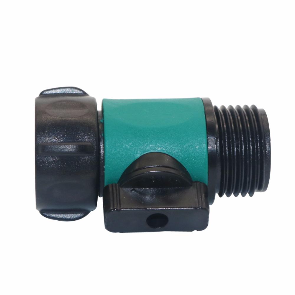 1 Pc Garden Hose Valve Tap Pipe Compatible 3/4" 2-Way Connector Valve Fitting Adapter Tool Watering Supplies KTY