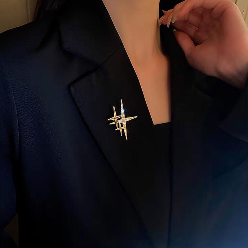 Простая Личность Звезда Высококлассный Чувство Брошь Милый Модный Дизайн Корсаж Модная Булавка Для Вечернего Банкета Костюм Эмблема Ювелирное Изделие