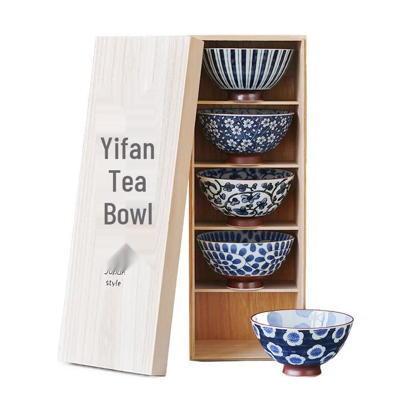 Набор японских керамических пиал для риса Ru Han Mino Ware (5 шт)