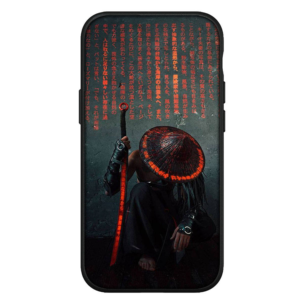 Для iPhone 16 15 Xiaomi Redmi Note 14 13 12 11 Pro Max X 8 16e Samsung Galaxy S25 S24 S23 Moto OPPO Huawei Bushido Japan чехол для телефона Samurai Ninja