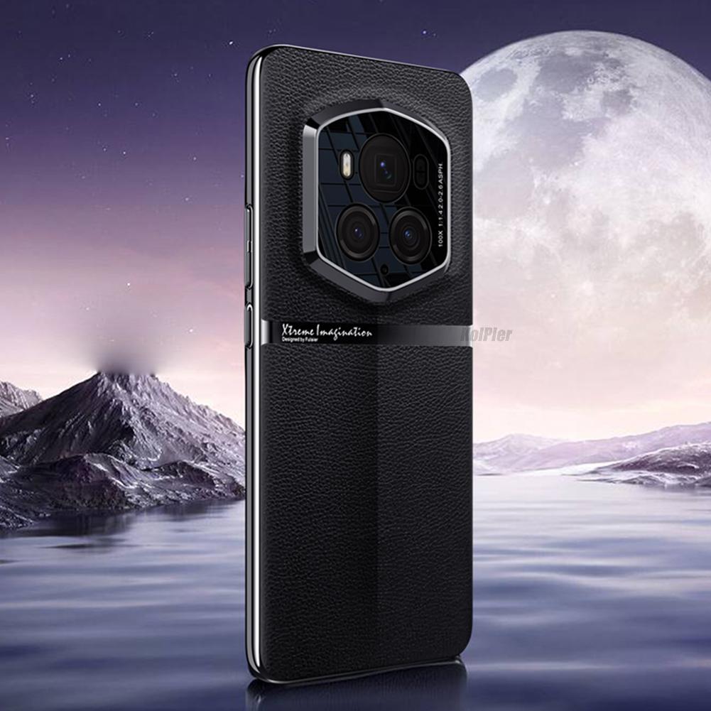 Оригинальный кожаный чехол для Honor Magic 6 RSR Ударопрочная задняя крышка Позолоченный бампер для Magic6RSR Жесткий ПК чехол для мобильного телефона