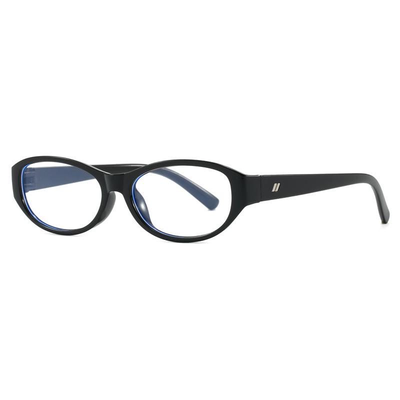 Retro oval small frame anti-blue flat mirror new glasses frame female personality Spice girl glasses frame concave shape