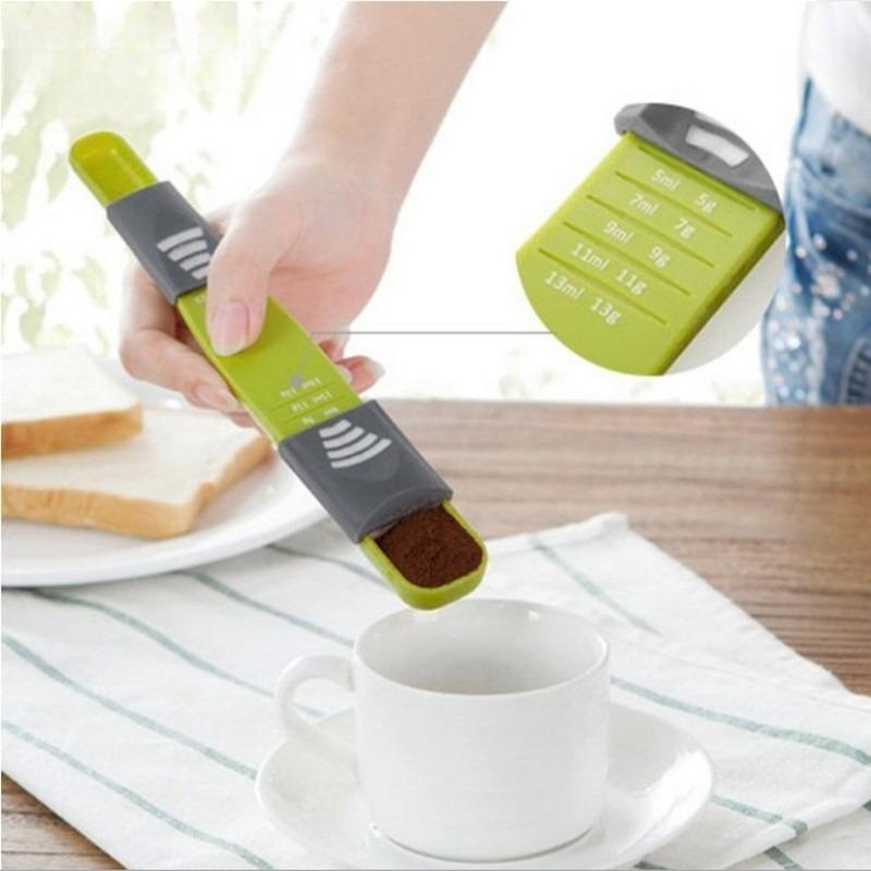 Plastic Adjustable Measuring Spoon for Baking Precise Milk Powder Scoop with Measurement Scale Kitchen Tool
