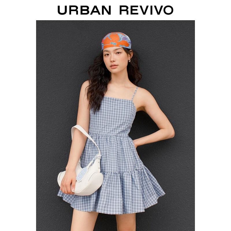 Женское клетчатое многослойное платье-сарафан А-силуэта