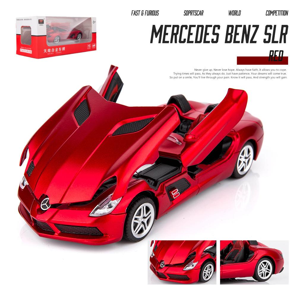 1/32 Benz SLR Roadster сплав спортивная модель автомобиля литая металлическая игрушечная машина модель автомобиля имитация звука свет коллекция детские подарки