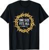 One Size Fits All Bible Christian Faith Jesus Christ T-Shirt Graphic T Shirts Men Clothing Vintage Classic Fashion Streetwear