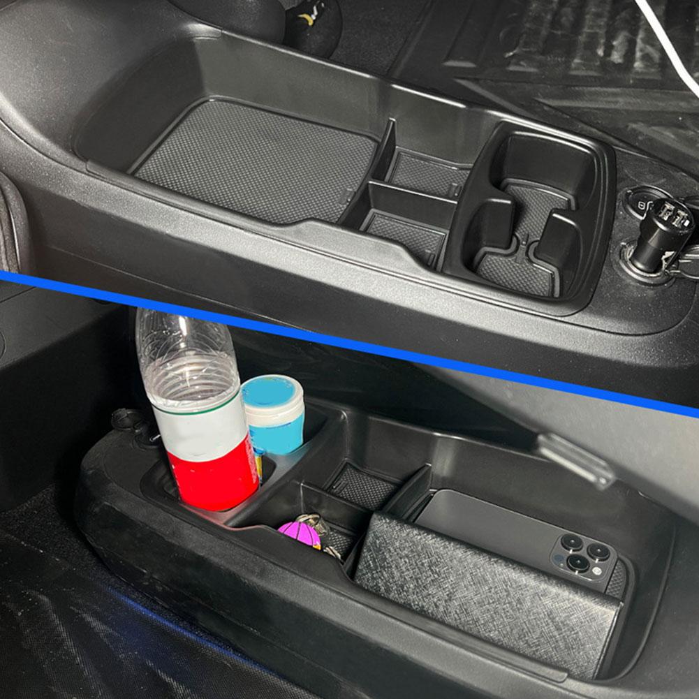 Car Storage Box For Kia EV6 2024-2024 Center Console Storage Box Lower Layer Tray Tidying Center Console Organizer Accessor U3L9
