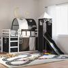 VidaXL Bunk Bed Without Mattress with Slide White Black 90x200 Cm 3284164
