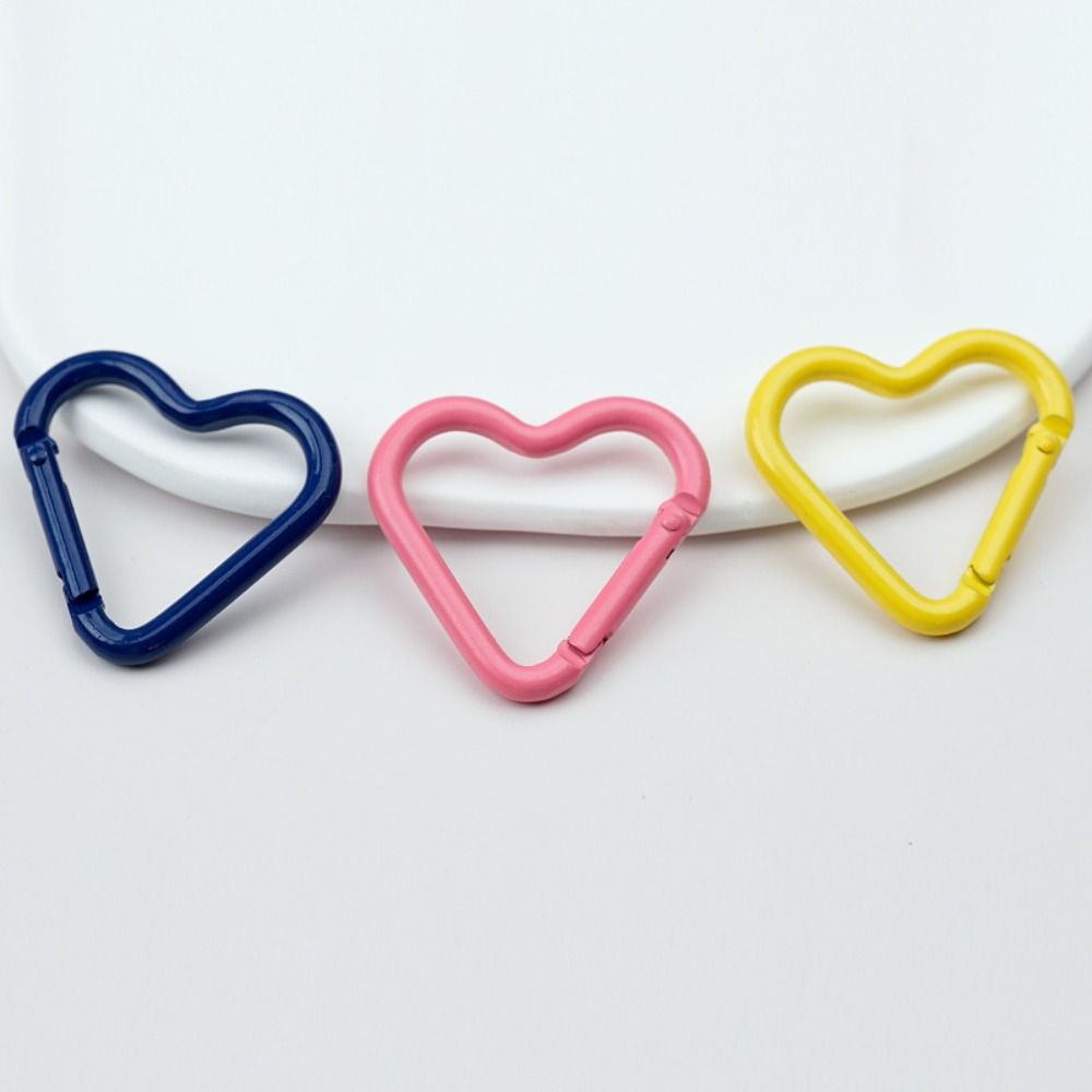 5 шт. карабин в форме сердца разноцветные пряжки для ремня сумки новые застежки-кнопки зажимы кошельки сумки