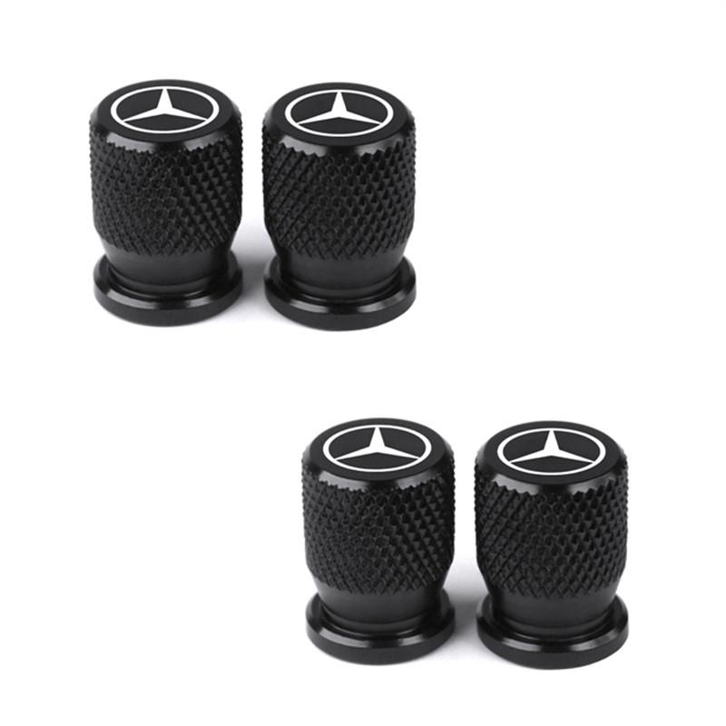 AABGT1 4pcs for Mercedes Benz MB Maybach A B C D M S R Car Wheel Tire Valve Caps Aluminum Airtight Covers Class C200L GLC GLK CLA GLA